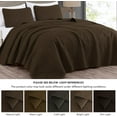 thumbnail image 5 of Chezmoi Collection Austin King Oversized Bedspread Set, 3-Piece Lightweight Microfiber Quilted Coverlet for All Seasons, Chocolate, 5 of 9