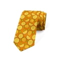 thumbnail image 1 of Necktie, Vitamin Orange Fruit Pattern, 3.7", Marigold and Green, by Ambesonne, 1 of 4