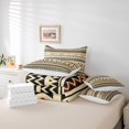 thumbnail image 6 of meiyoeat Earthy Aztec 7 Pieces Full Size Bedding Sets For Men Women,Rustic Tribal Full Size Bed in a Bag,Beige Black,Reversible, 6 of 7