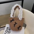 thumbnail image 2 of Bolso Hombro Mano para Niñas Cierre Botón Monedero Embrague Algodón, 2 of 9