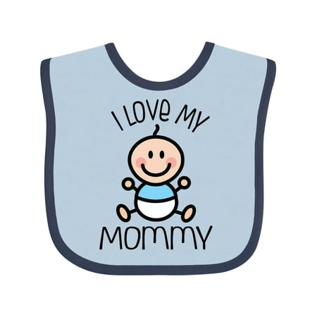 

Inktastic I Love My Mommy Baby Boy Gift Baby Boy Bib