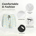 thumbnail image 6 of Lsque Daisies Flowers Printed Women's Running Shorts with Liner Pockets,Elastic Quick Dry Workout Athletic Gym Yoga Shorts,Womens High Waist Shorts-XX-Large, 6 of 9