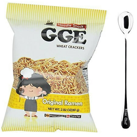 Wei Lih Good Good Eat Japanese Ramen Noodle Wheat Crackers Original Flavor (15 Bag (One Case)) + One NineChef (Best Way To Eat Ramen Noodles)