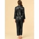 thumbnail image 5 of Conjuntos de pijama para mujer Ropa de dormir de manga larga con botones Traje de noche suave para mujer Conjuntos de salón Pj Negro S, 5 of 6