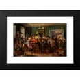 thumbnail image 2 of Wilhelm Marstrand 24x17 Black Modern Framed Museum Art Print Titled - Scene from an Auction (1835), 2 of 5