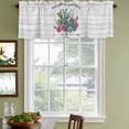 thumbnail image 4 of 2 Pack Valances for Windows, Summer Cactus Window Valances for Living Room/Bedroom/Bathroom, Farmhouse Tropical Plants Wooden Grain Light Filtering Kitchen Curtain Valance 54"W x18" L, 4 of 9
