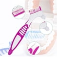 thumbnail image 3 of 8 PCS Denture Brush Set - Portable Dual Head Toothbrush for False Teeth Care and Cleaning, 3 of 6