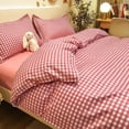 thumbnail image 1 of Ins Bedding Set Bed Linen 2 Bedrooms Duvet Cover For Girl Adults Bedspread Flat Sheet Quilt Cover King 220x240 Cover, 1 of 7