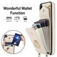 thumbnail image 2 of Asuwish Credit Card Slot PU Leather Wallet Cell Phone Case with Ring & RFID Blocking and Tempered Glass Screen Protector for Samsung Galaxy S23 FE, White, 2 of 13