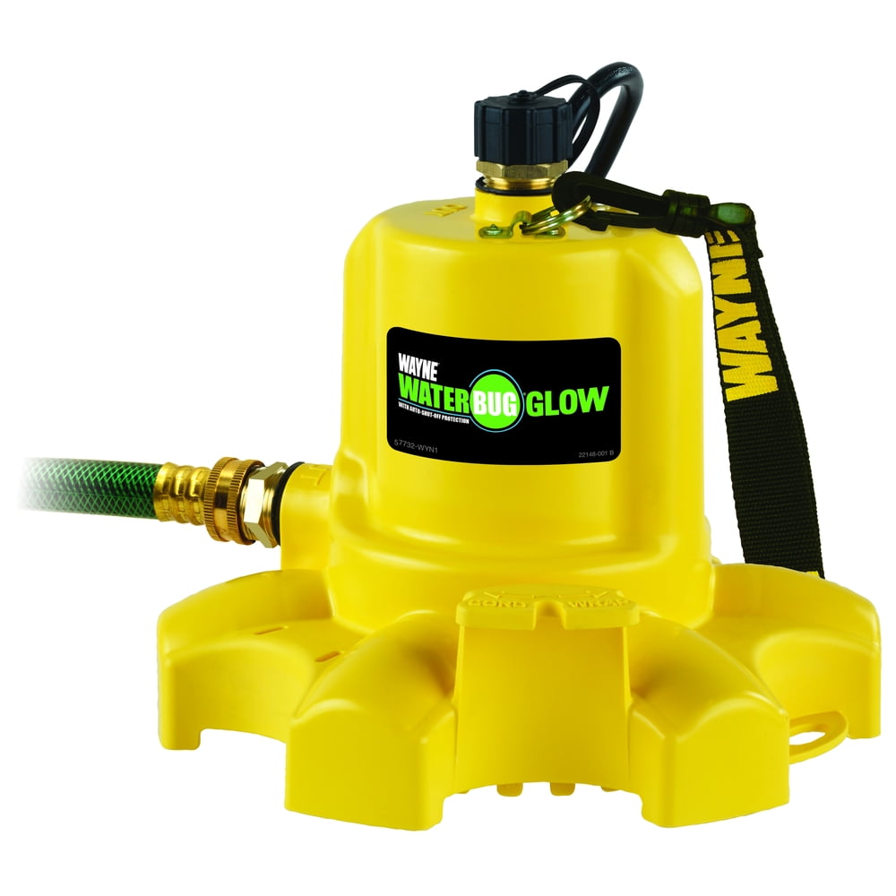 WAYNE WaterBUG GLOW Submersible Pump with MultiFlo Technology and Auto