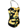thumbnail image 6 of Hilor Women's Bandeau One Piece Swimsuits Front Twist Swimwear Strapless Ruched Bathing Suits Tummy Control, 6 of 7