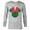 Athletic Heather, variant on Disney Minnie Mouse Icon Green and Red Holiday Plaid - Long Sleeve T-Shirt for Men - Customized-White