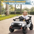 thumbnail image 4 of Ktaxon 12V Kids Electric Ride on Car, Battery Powered Ride on Toys Truck with Remote Control, Electric Car for Kids w/Bluetooth & Lights, White, 4 of 10
