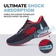 thumbnail image 4 of REABO Men's Slip-on Breathable Air Cushion Running Shoes, BlackRed, Size 10.5, 4 of 9