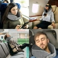 thumbnail image 7 of AYhome Travel Pillow, Memory Foam Neck Pillow for Travel, Soft Neck Support Pillow, Quick Pack Flight Pillow for Airplane, Train, Car, Office Sleeping Rest (Dark Grey), 7 of 7