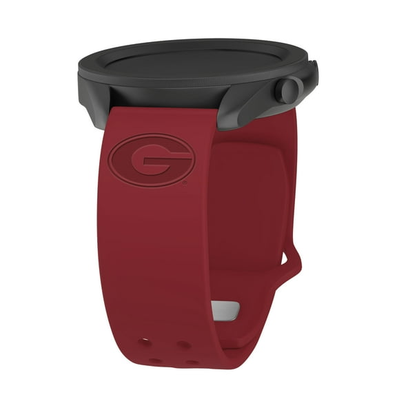 Bulldogs Engraved Silicone Unisex Watch Band for Samsung Galaxy Watch (22mm Crimson) by Affinity Bands