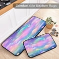 thumbnail image 6 of Coolnut Colorful Flyer Anti Fatigue Mats for Kitchen Floor,Set of 2 Non Skid Washable Waterproof Anti Kitchen Floor Mats for Kitchen Office Laundry Room Bathroom (19"x27"+19"x47") Home Decor, 6 of 7