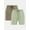 Soft Celadon / Spiced Latte, variant on No Boundaries Soft Fleece Jogger Shorts, 6" Inseam, Men's and Big Men's
