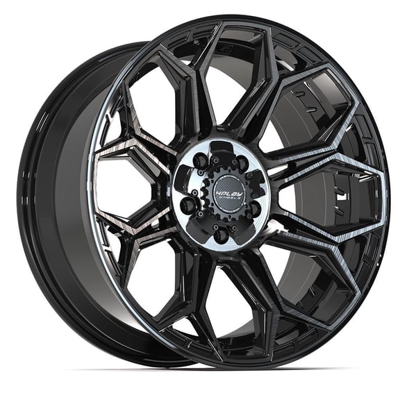 4PLAY Wheels 4P83 20 Inch Rim Fits 5x127 & 5x139.7 20x9 Gloss Black Brushed with Tinted Clear (1)