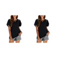 thumbnail image 2 of Minnieouse Camiseta de mujer con volantes de Color sólido cuello estética linda blusa suelta fiesta noche Club verano Top niñas ropa Type8 NO8, 2 of 6