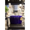 thumbnail image 3 of Staub Cast Iron 9-qt Round Cocotte - Dark Blue, 3 of 9