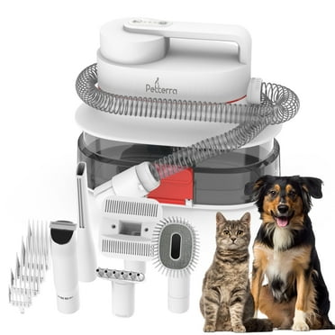 Pet Terra FurPerfect Pro 3-in-1 Grooming Kit: 99% Vacuum Suction, Dryer & Clippers. Includes Grooming Tools, 4L Dust Cup, Low Noise. Ideal for Dogs, Cats & More!