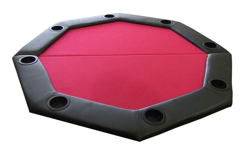 Padded Octagon Folding Table Top W Cup Holders In Red Com Padded Octagon Folding Table Top, Card Table Topper Round