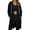 Black, variant on Womens Jacket Ladies Casual Solid Color Zipper Hooded with Drawstring Long Sleeve Pocket Long Outwear Outdoor Jackets Womens Coats Black L