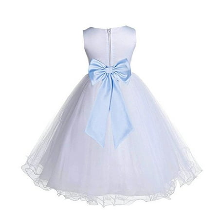 

Ekidsbridal White Tulle Rattail Edge Formal Toddler Flower Girl Dresses Special Occasion Dresses Wedding Tulle Dresses Pageant Dresses Junior Bridesmaid Dresses Easter Summer Dresses Ball Gown 829T