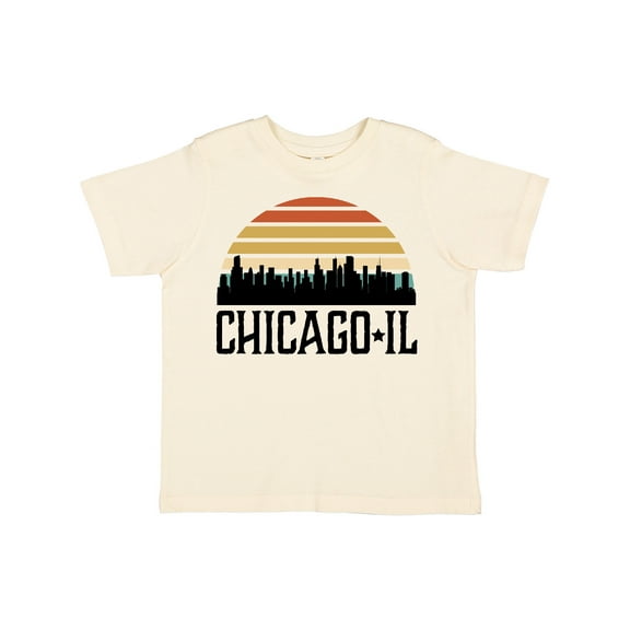 Inktastic Chicago Illinois Skyline Vintage Boys or Girls Toddler T-Shirt