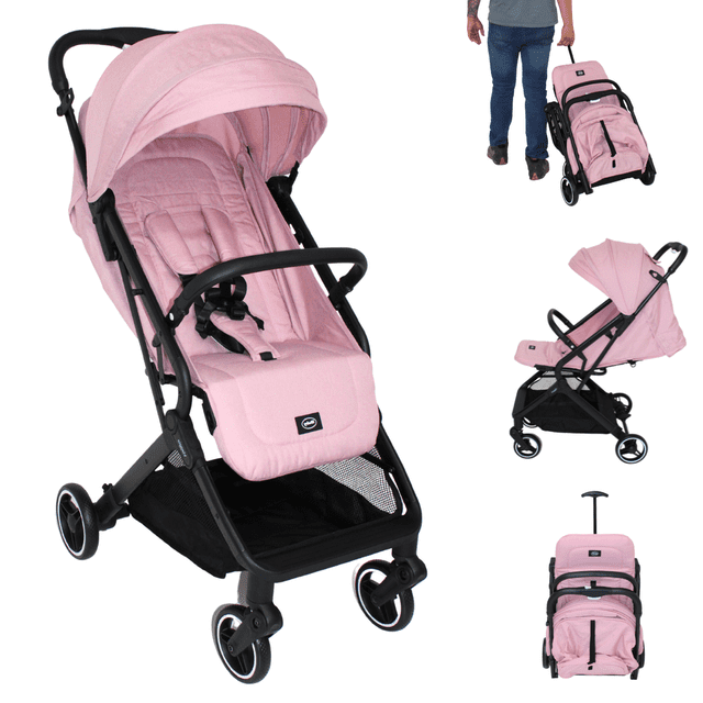 Carriola Ibaby Viaggio Plegable Tipo Maleta Ligera Compacta rosa