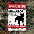 thumbnail image 2 of (4) Hojalata Rectangular 20*30cm Plano Serie Cuidado Con La Caligrafía Y Pintura Pitbull, 2 of 9