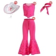 thumbnail image 5 of Disfraz de Barbi de Halloween para niñas, conjunto de ropa Punk de calle Rosa sin mangas con lazo para fiesta, vestido Vintage a cuadros, nuevas películas, 5 of 5