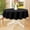 Black, variant on Uuiauoio Round Table Cloth, Oil-Proof Spill-Proof and Water Resistance Microfiber Tablecloth, Decorative Fabric Circular Table Cover for Outdoor and Indoor Use