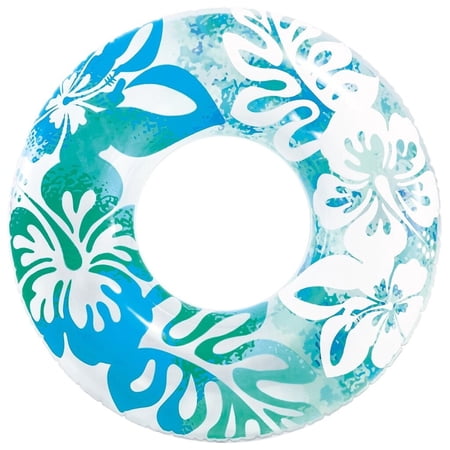 Intex 36 Inch Colorful Transparent Inflatable Swimming Pool Ring Float