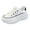 White, variant on Women's Low Top Platform Sneakers Slip on Canvas Sneakers Casual Platform Tennis Shoes