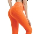 thumbnail image 3 of Leggings For Women Tummy Control Activewear Sportwear Yoga Pants - 3 Pack Black-Orange-Lime, Small, 3 of 5