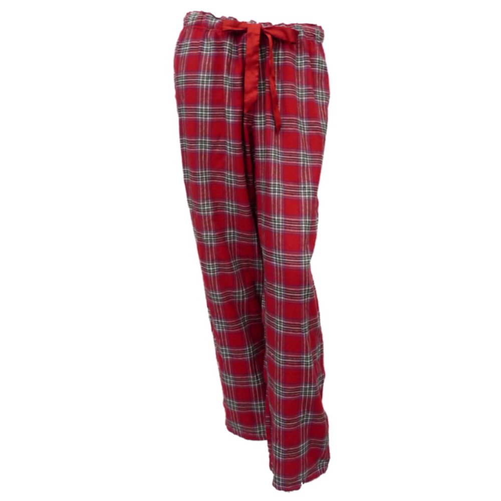 Covington Womens Red Plaid Flannel Sleep Pants Pajama Bottoms Lounge