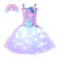 thumbnail image 3 of Vestido de gasa de sirena con falda ligera y estrellas de mar, vestido infantil, vestido de princesa, 3 of 6