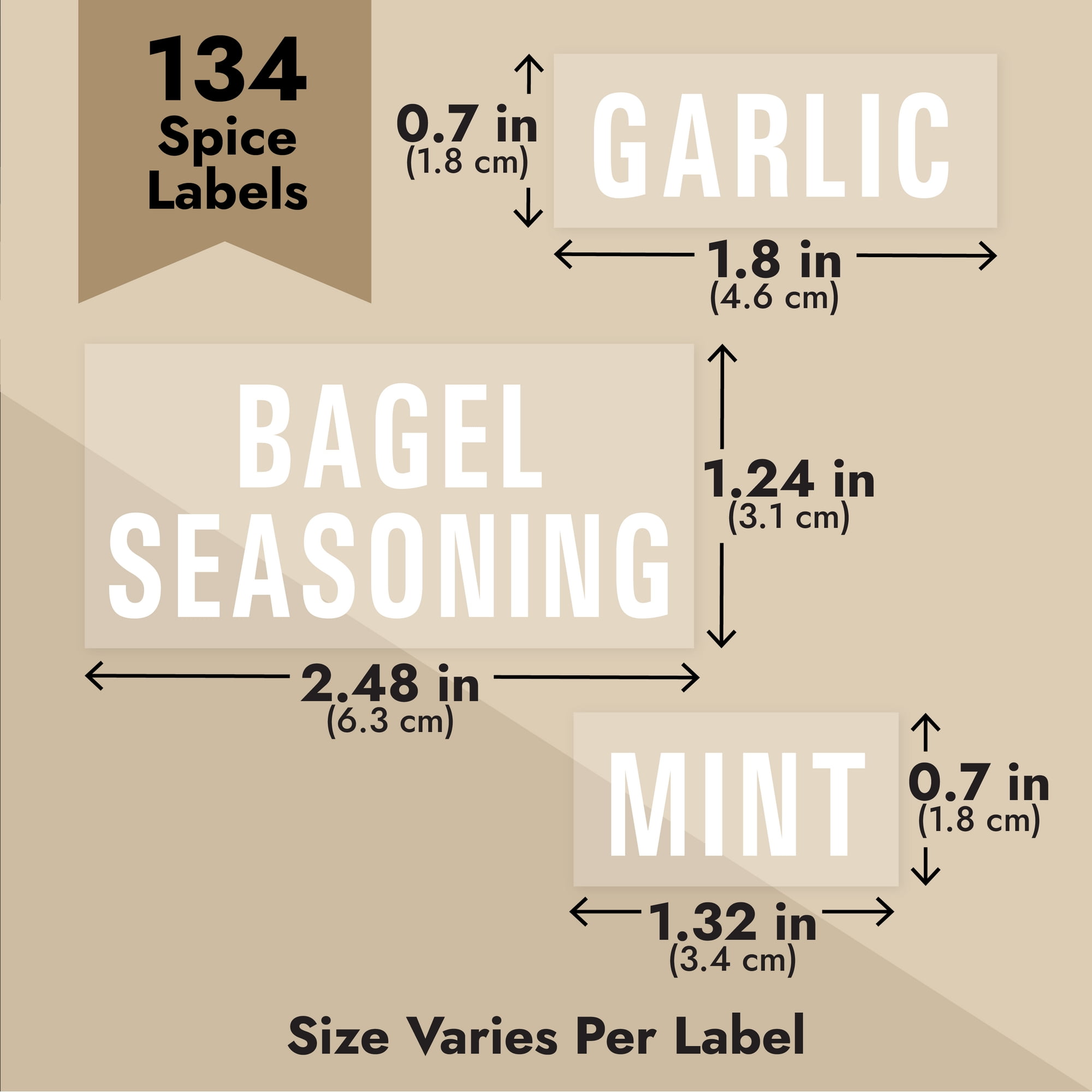 Minimalist Square Spice Labels, 184 Labels – Talented Kitchen