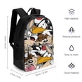 thumbnail image 2 of Looney Tunes Cartoons Backpack Bookbag Casual Daypack Travel Backpacks for Work Hiking Camping, 2 of 8