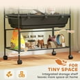 thumbnail image 6 of PawHut Hamster Cage, 5 Tier Rolling Rat Cage with Deep Tray, Storage Shelf, Big Exercise Wheel, Hut, Tube System, for Syrian, Gerbil, Mouse, 6 of 9