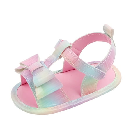 

Girls Single Shoes Bow Tie First Walkers Shoes Toddler Sandals Princess Shoes