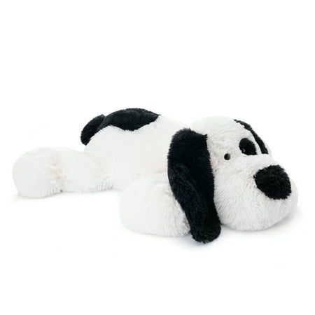 WEIGEDU White and Black Beagle Labrador Golden Retriever Stuffed Puppy Plush Dog Toy, Huggable Labradoodle Stuffed Animals Dogs, 20 inches