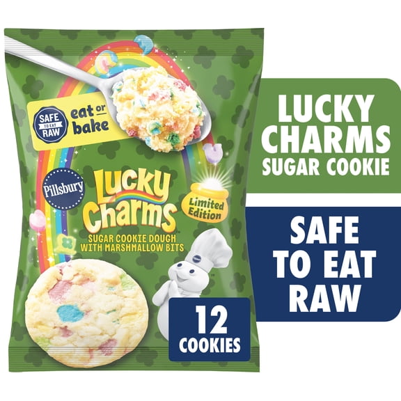 Pillsbury Ready to Bake! Cookie Dough, Limited Edition Lucky Charms Cookie Dough, 14 oz