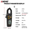 thumbnail image 3 of ANENG ST190 Smart Clamp Meter 6000 Counts Auto-ranging Digital Multimeter LCD Screen AC DC Voltage AC Current Detector Pen Temperature Measuring LED Flashlight Multifunction Voltage Meter Co, 3 of 8