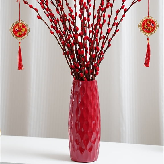 Plastic Flower Vase for Home Decor | 9.4 Inch Modern Decorative Vase for Bouquets, Centerpieces, Weddings & Gifts | 1-Pack