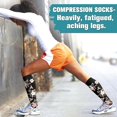 thumbnail image 4 of 6 Pairs Size Compression Socks for Women &Man,20-30 mmHg Knee High Compression Socks, Nylon Unisex Compreeion Sport Sock for Medical, Running(L/XL), 4 of 9