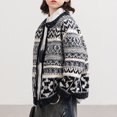 thumbnail image 3 of HUAXUN-Boys' Loose Knitted Cardigan Sweater (Autumn & Winter) - Big Kids' Cotton - blend Loose Knitted Coat, Kids' Warm Outerwear Top(Black,6-7Years), 3 of 5