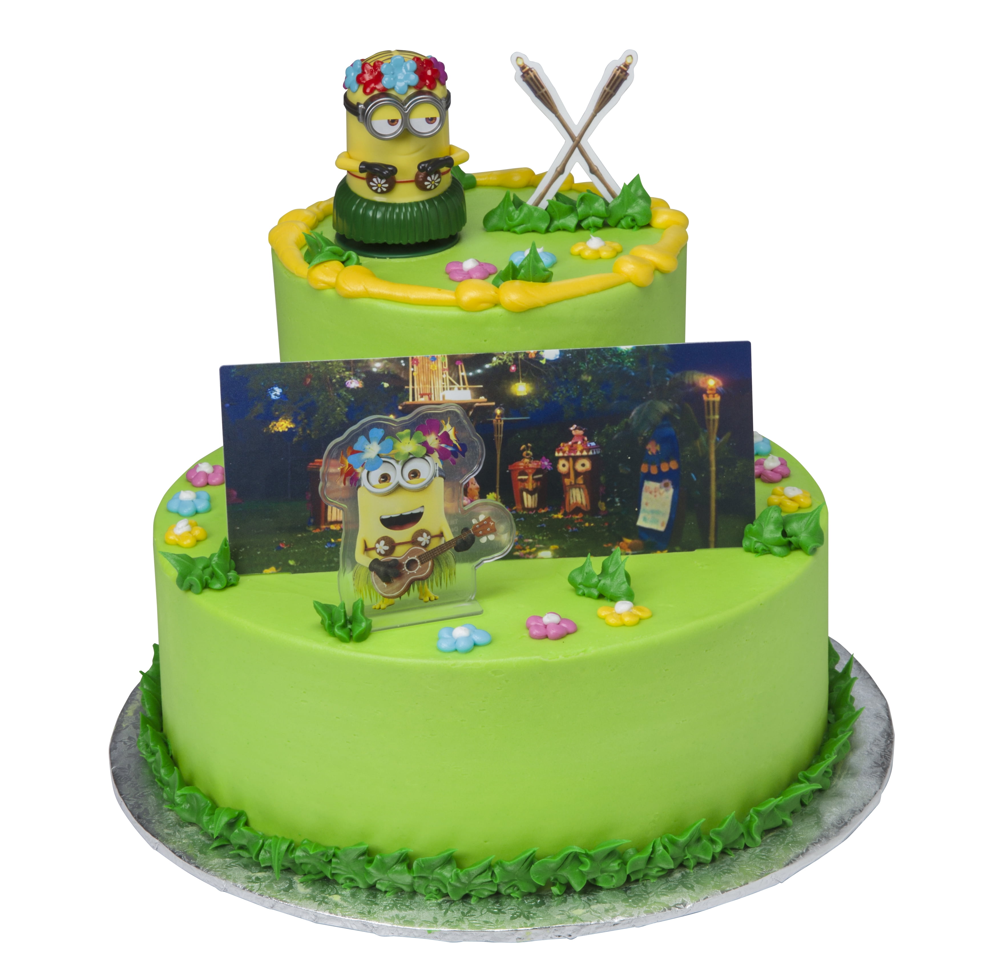 Despicable Me 3 Hula Party Two Tier Cake Walmart Com Walmart Com